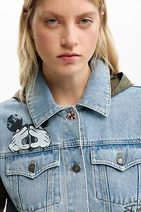 Desigual Women's Bimaterial parka Mickey Mouse