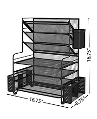 Gnuadz 7 Tier Desk File Organizer Letter Tray Pen Holder Hanging Basket