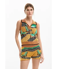 Desigual Women's Sleeveless jacquard T-shirt