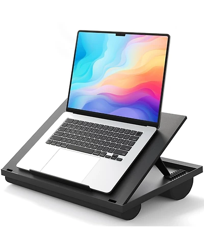 Gnuadz Laptop Stand Portable Adjustable 8 Angles Dual Cushion Bed Sofa Car Desk