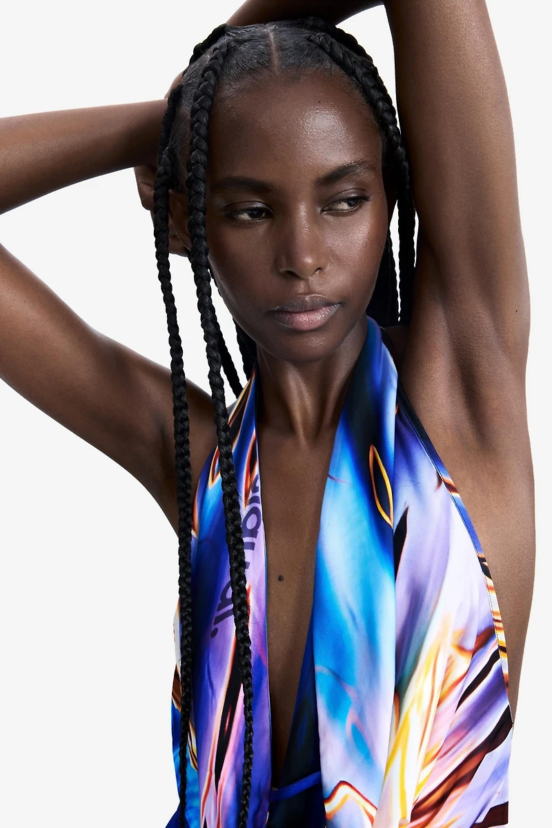 Desigual Women's Short Dress Flower Water