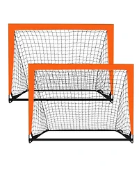 Gnuadz 2 Pack, 4'x3' Portable Soccer Goals Pop Up Backyard Indoor Outdoor Sports Gifts