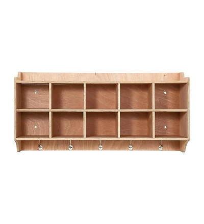 Gaomon Wall Mounted Cubby Storage Organizer with Hooks for Daycare