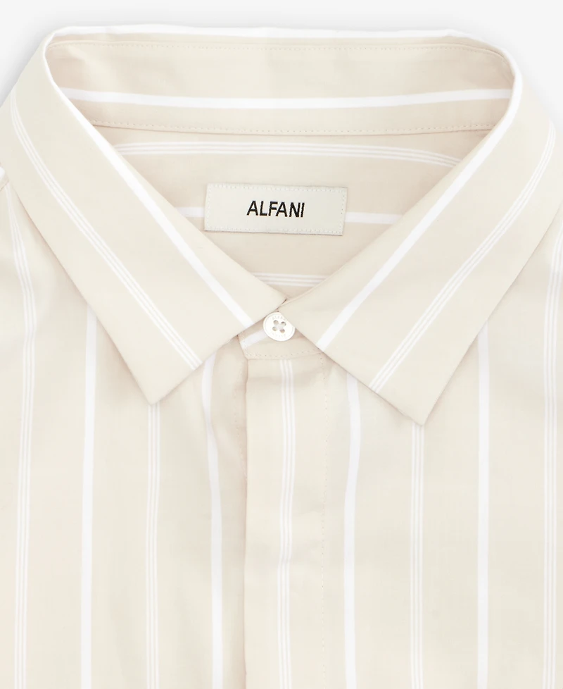 Alfani Men's Tanner Striped Long-Sleeve Shirt, Macy's Exclusive