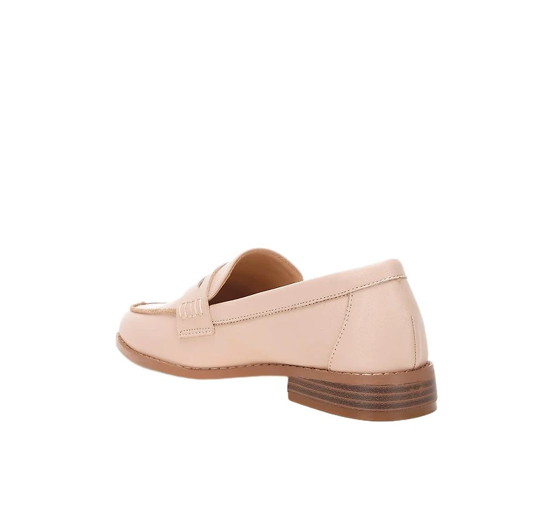 London Rag Womens Reiga Low Block Heel Loafers