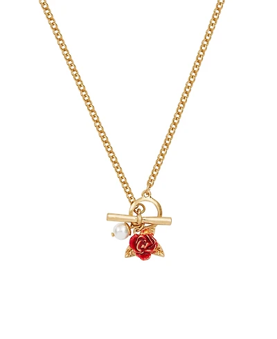 Fable England English Rose Pearl Gold Chain Necklace