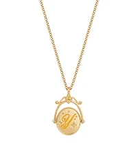 Fable England Y Initial Yarrow Gold Spinner Chain Necklace