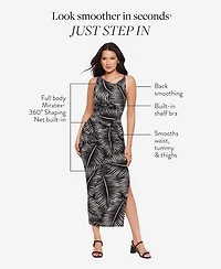 Body by Miraclesuit Women's Palmera Jewel Neck Maxi Dress