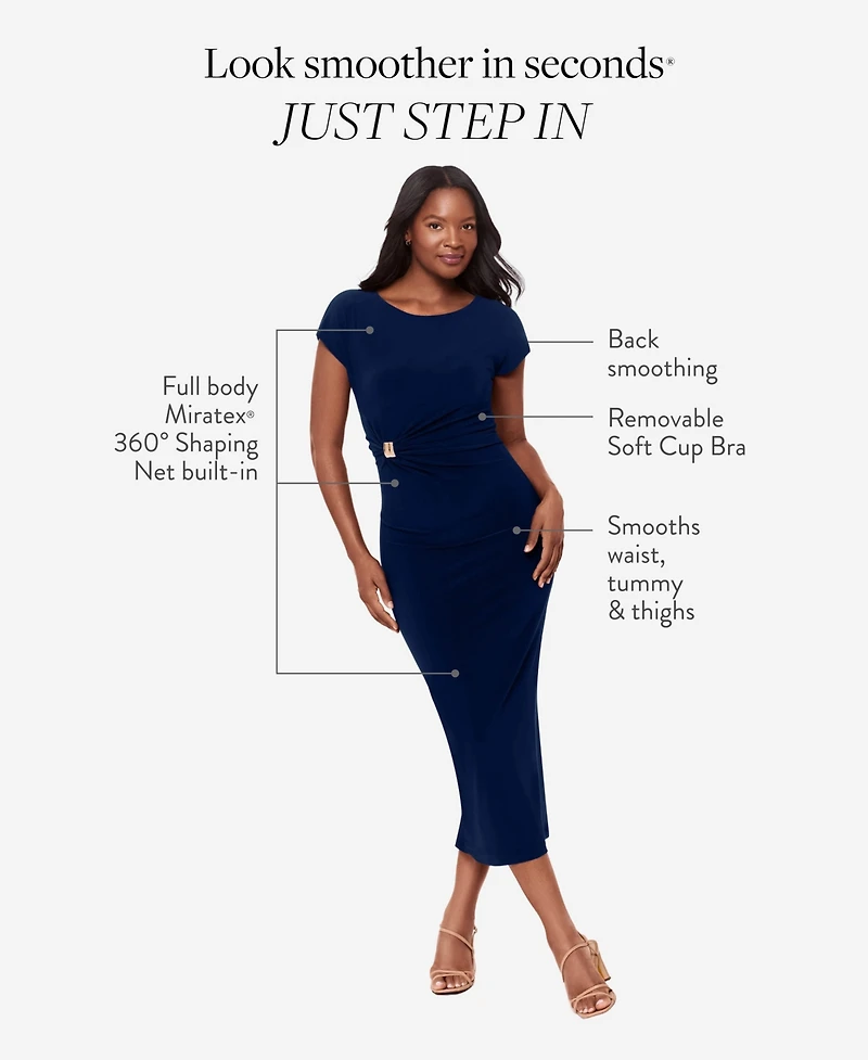Body by Miraclesuit Women's Pull-On Round Neck Dress