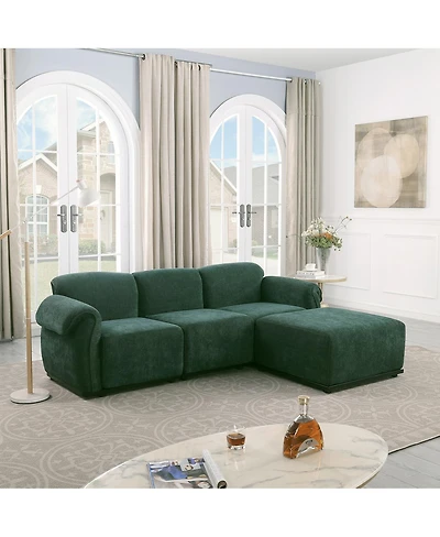 Streamdale Furniture Modular Chenille Sofa with Iron Frame 93 L