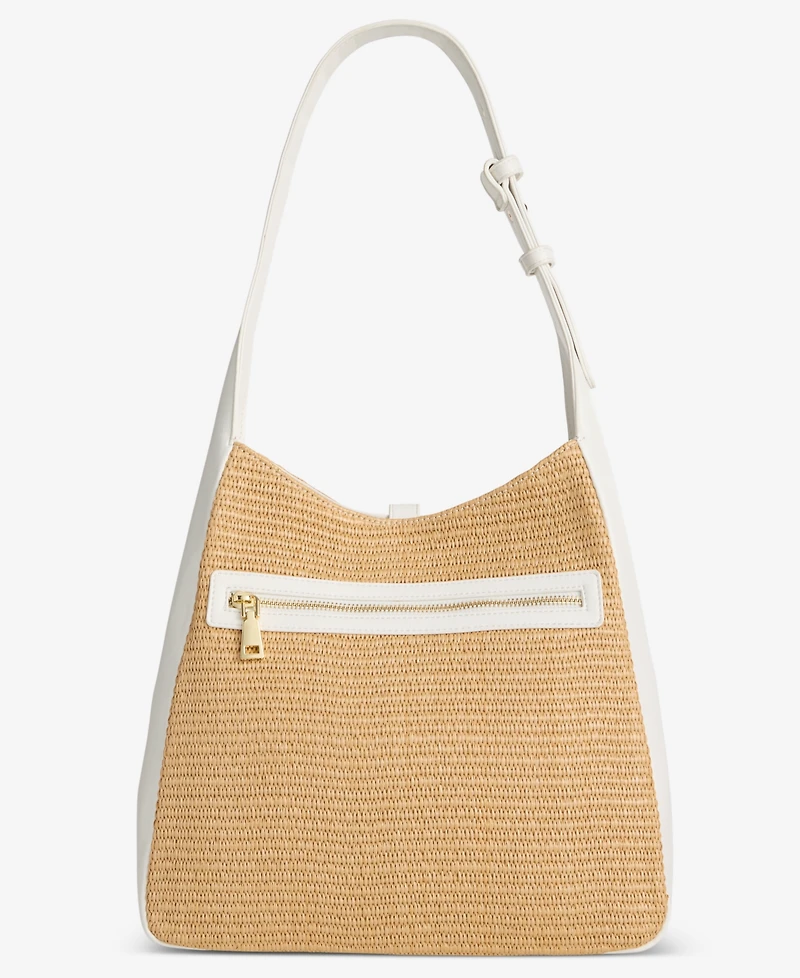 I.n.c. International Concepts Salee Straw Shoulder Handbag, Macy's Exclusive