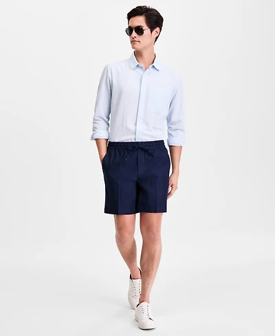 Alfani Men's Linen-Blend Pull On Shorts, Macy's Exclusive