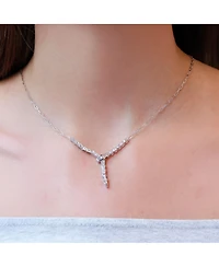 The Lovery Cz Snake Lariat Necklace Sterling Silver