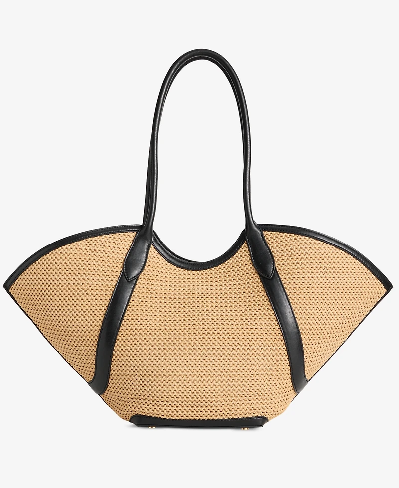 I.n.c. International Concepts Zavaa Straw Tote Handbag, Macy's Exclusive