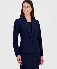 Le Suit Women's One-Button Peplum Jacket & Basic Sheath Dress