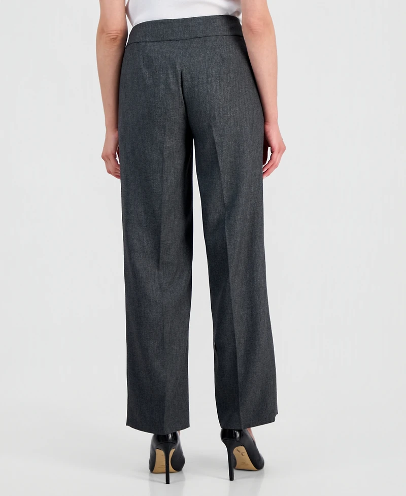 Le Suit Women's Four-Pocket Jacket & Fly-Front Wide-Leg Pants