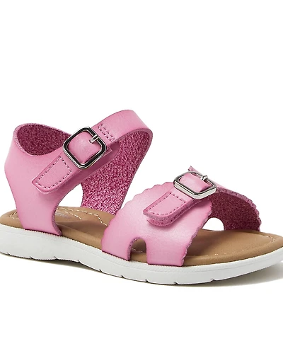 Lands' End Little Girls Easy On Scalloped Sandals
