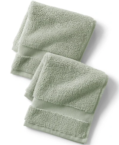 Lands' End Essential Cotton 2-Piece Washcloth Set