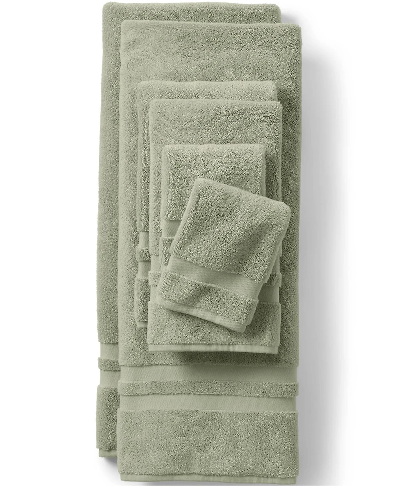 Lands' End Essential Cotton 2-Piece Washcloth Set