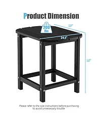 sumyeg 18 Inch Outdoor Weather Resistant Side Table for Patio and Garden