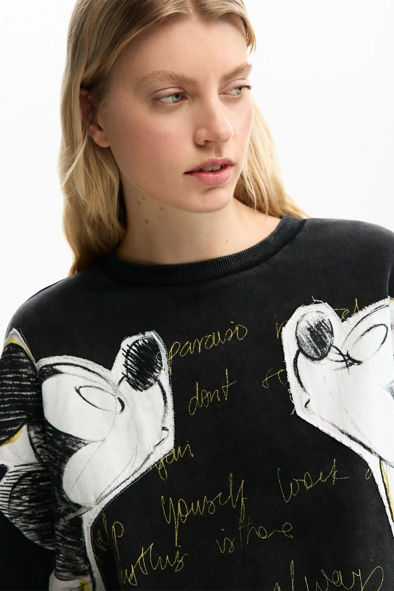 Desigual Women's Sweatshirt Mickey y Minnie Mouse