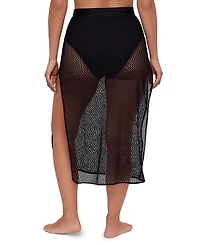 S3 Apparel Women's Side Slit Crochet Swimsuit Coverup Skirt