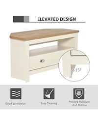 Homcom Tv Entertainment Corner Organizer Sd Storage Cabinet, Tv Up To 50"