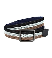 Trafalgar Men's Matias Stripe Reversible Braided Casual Golf Belt