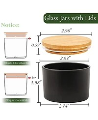 Gnuadz Glass Candle Jars with Airtight Lids 15 Pack