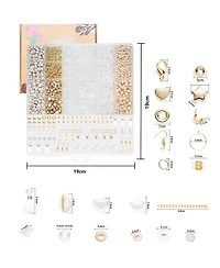 Gnuadz 335pcs, Stone Beads Kit Irregular Diy Craft Bracelet Necklace Earrings Transparent