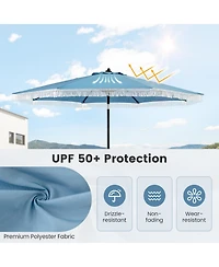 Sugift 9 ft Patio Umbrella with Sun Protective Canopy