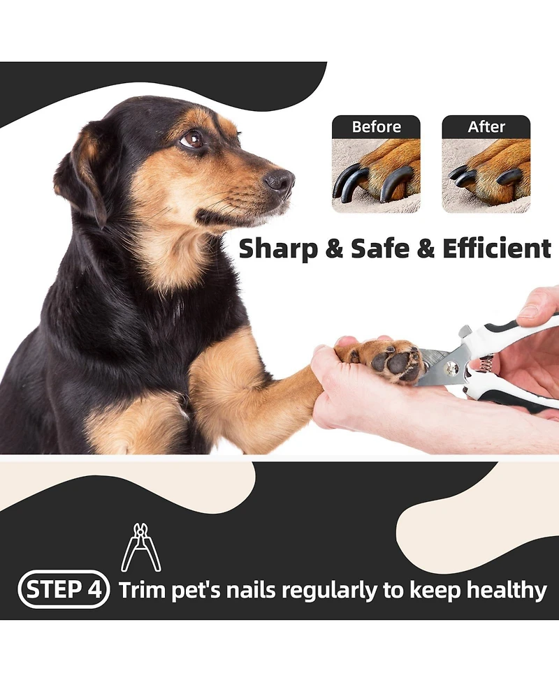 Aronkl Dog Grooming Kit 7-Piece Deshedding Undercoat Rake Slicker Dematting Comb Clipper Bath Brush for Dogs Cats