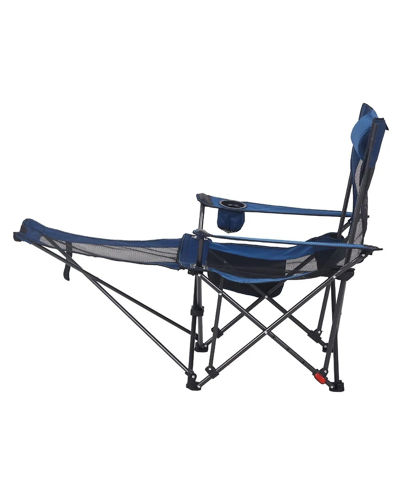 Sugift 4-Position Reclining Camping Chair Folding Patio Lounger 52.36 x 21.65 x 15.74