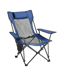 Sugift 4-Position Reclining Camping Chair Folding Patio Lounger 52.36 x 21.65 x 15.74