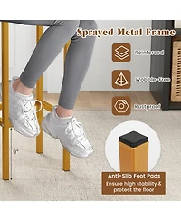 Gouun Counter Height Bar Stools Set of 4 with Wood Frame