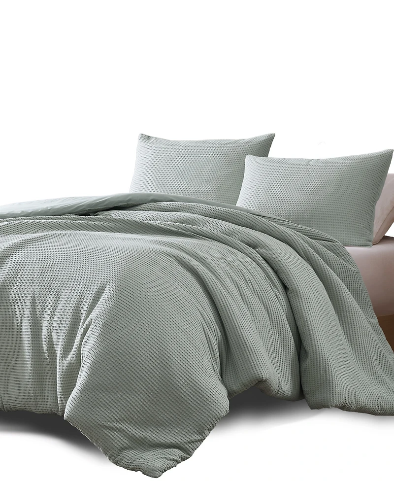 Riverbrook Home Warren Waffle 4-Pc. Comforter Cover Set