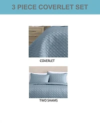 Riverbrook Home Noble Reversible 3-Pc. Coverlet Set