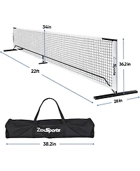 Zeny Portable Pickleball Net Set System with Metal Frame and 22FT Regulation Size Pickball Net with Carry Bag