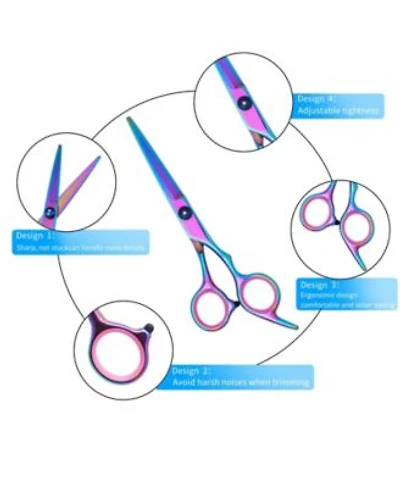 Aronkl Professional Dog Grooming Scissors Set with Nail Clippers Comb for Dogs Cats