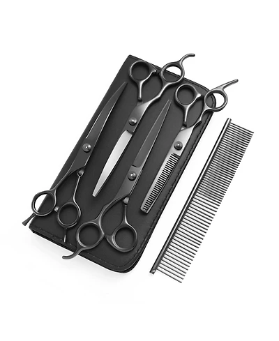 Aronkl Professional Dog Grooming Scissors Set with Nail Clippers Comb for Dogs Cats