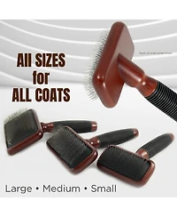 Aronkl Slicker Brush for Dogs Professional Grooming Undercoat Removal Long Short Hair Stainless Steel Pins Maplewood Handle