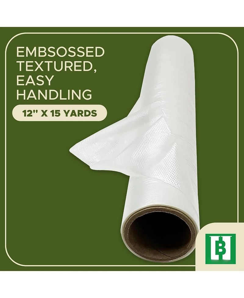 Gnuadz Wash Away Water Soluble Embroidery Stabilizer Topping Roll Clear Dissolving Film High-pile Fabrics Machine Hand 12"x15