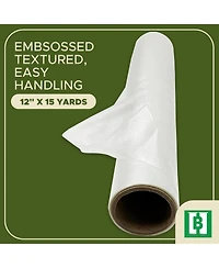 Gnuadz Wash Away Water Soluble Embroidery Stabilizer Topping Roll Clear Dissolving Film High-pile Fabrics Machine Hand 12"x15