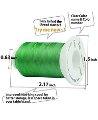 Gnuadz Polyester Embroidery Thread Kit 63 Colors for Brother Babylock Janome Singer Pfaff Husqvarna Bernina Sewing Machines