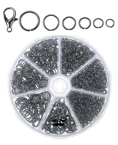 Gnuadz 1014pcs Open Jump Rings Lobster Clasps Jewelry Making 6 sizes