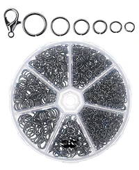Gnuadz 1014pcs Open Jump Rings Lobster Clasps Jewelry Making 6 sizes
