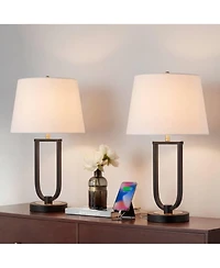360 Lighting Pellana Brass Usb Table Lamp Set of 2