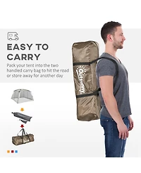 Outsunny Screen Tent, 12' x 12' Screen House Room with UV50+ Protection