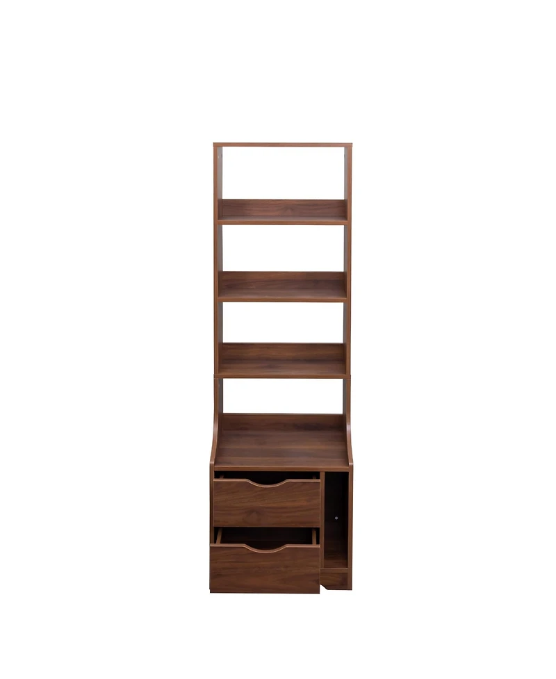 Rainsken Tall Nightstand with Bookshelf