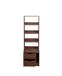Rainsken Tall Nightstand with Bookshelf